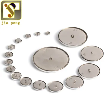 

100 sets Metal Fabric Cloth Covered Button Component DIY Handmde Fabric Covered Button Wire Back Handmade Jewelry Accessories
