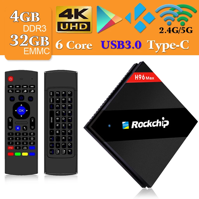 H96 MAX Best Rockchip RK3399 Android 7.1 TV Box 4GB RAM 32GB ROM 6 Core 2.4/5Ghz Wifi H.265 Smart BT4.0 set top box Media player H96 MAX Best Rockchip RK3399 Android 7.1 TV Box 4GB RAM 32GB ROM 6 Core 2.4/5Ghz Wifi H.265 Smart BT4.0 set top box Media player