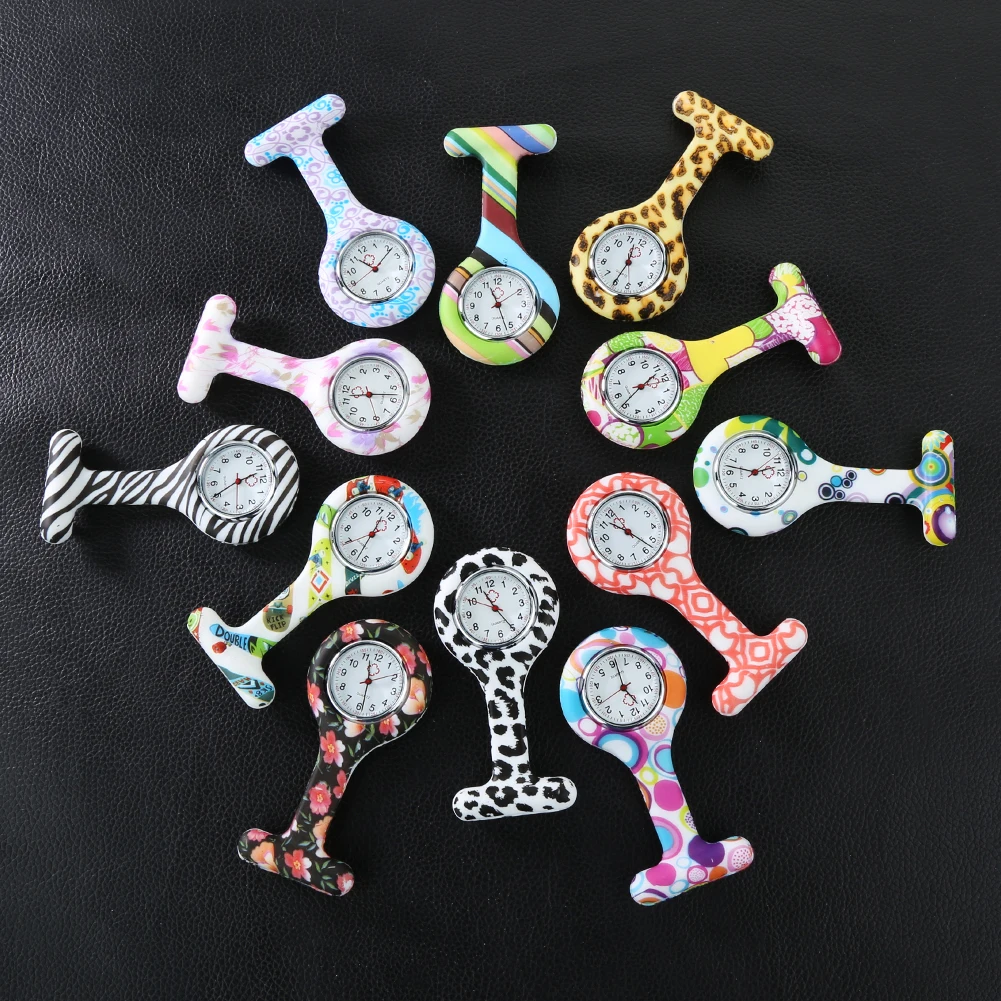 LuckyBabyFans Store】Clip-on Fob Quartz Brooch Nurse Watch Fashion