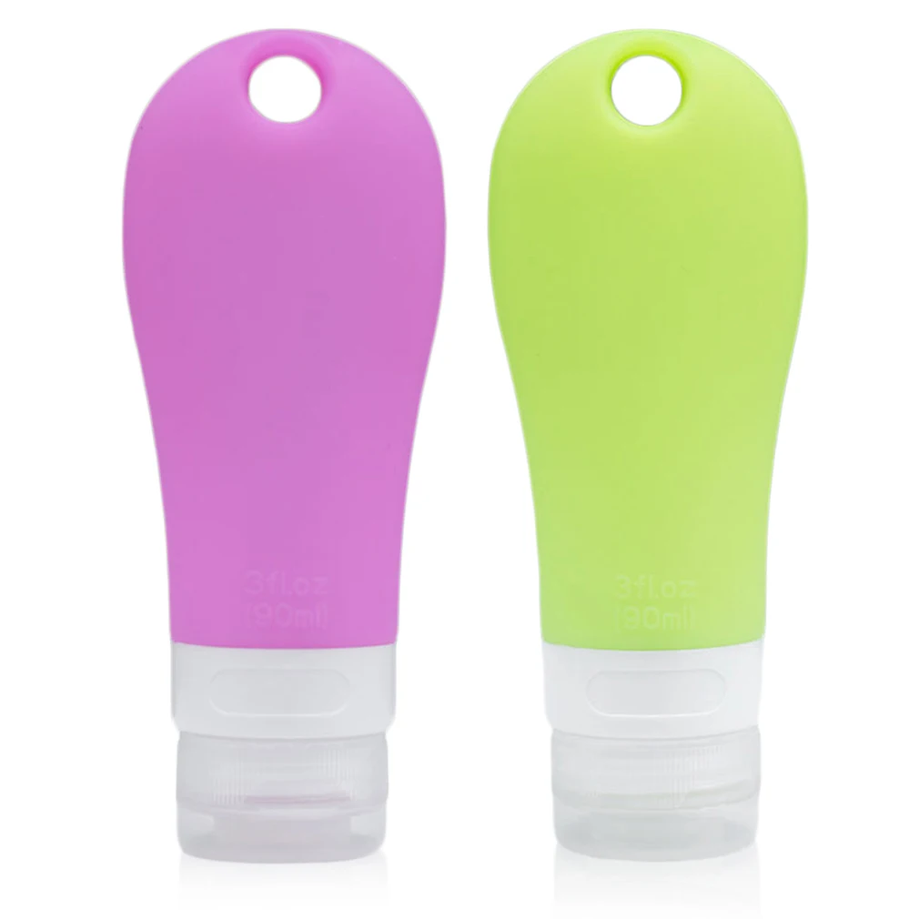 1 Pcs 90ml Shampoo Container Mini Silicone Bottle creams Makeup Product