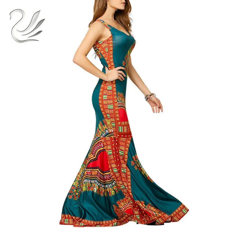 

Bodycon Dresses Ethnic Hippie Bohemian Tribe Print Sleeveless Sheath Long Maxi Tank Dress Party Club Female Vestidos