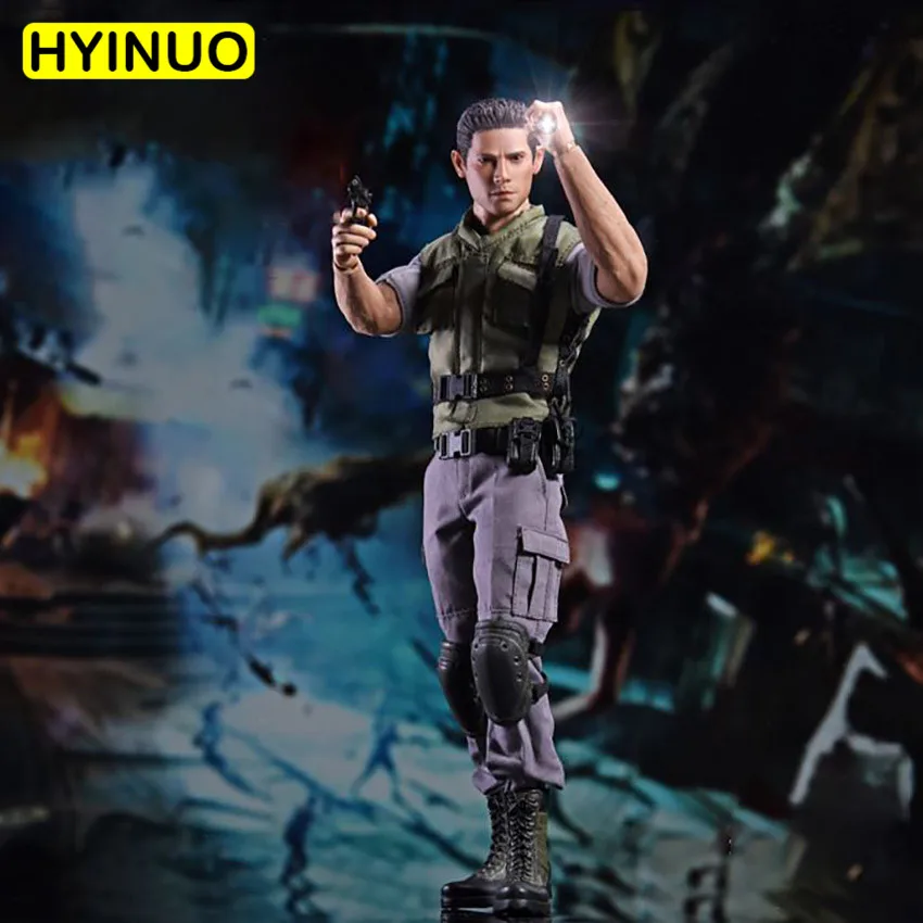 

1/6 Scale Chris Redfield Police Suit Biochemical Police For 12" Full Set Action Figure Body Doll Toys