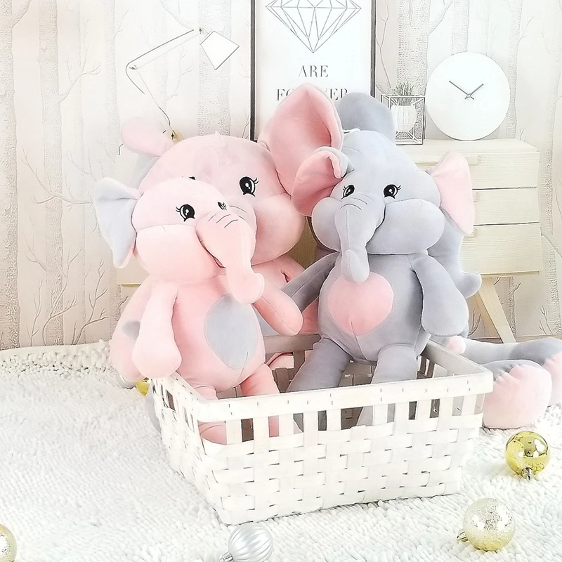 MIAOOWA 1PC 50/60CM High Quality Giant Elephant Stuffed Plush Doll Baby Kawaii Elephant Animal Soft Pillow Toy Kid Children Gift MIAOOWA 1PC 50/60CM High Quality Giant Elephant Stuffed Plush Doll Baby Kawaii Elephant Animal Soft Pillow Toy Kid Children Gift
