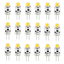 20 шт. в упаковке G4 Светодиодный светильник 12 В постоянного тока с регулируемой яркостью COB светодиодный G4 лампа 1,5 Вт 360 Угол луча Заменить 15 Вт галогенный теплый натуральный холодный белый