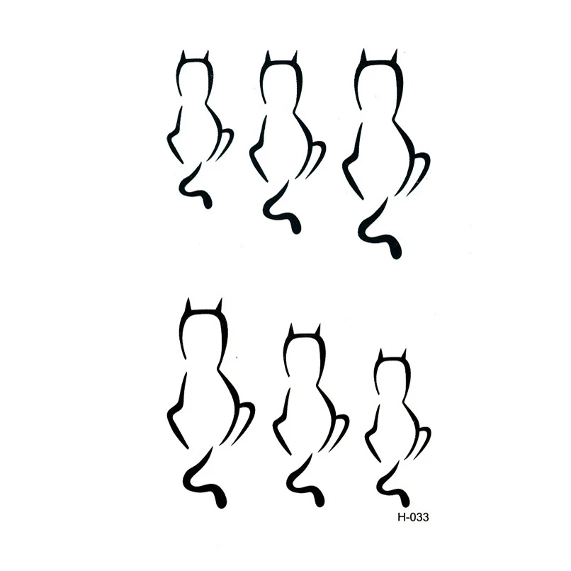 50pcs Fashion Cat Temporary Tattoo Stickers Temporary Body Art