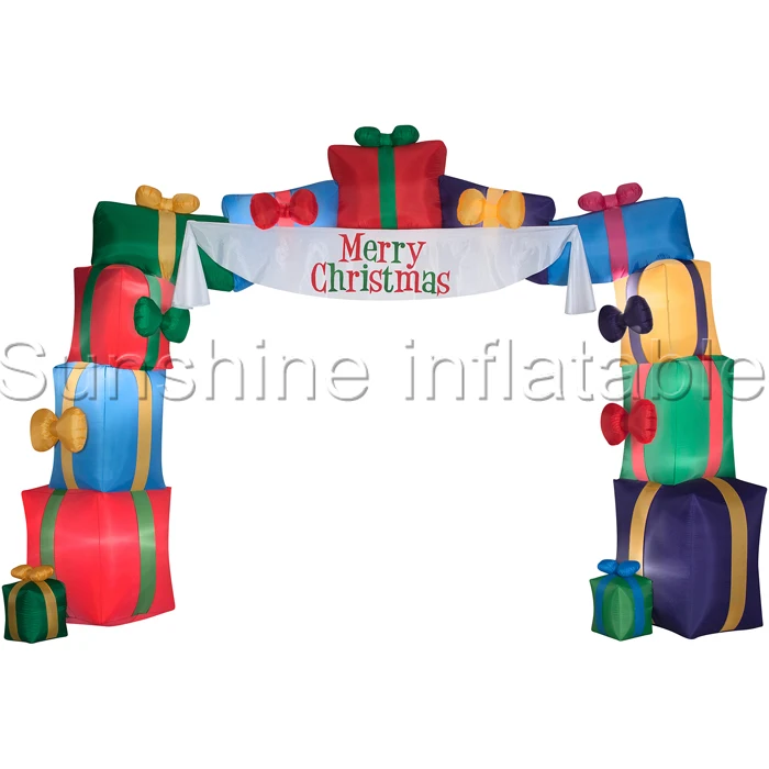 

10ft Inflatable Christmas Arch with Gifts Entrance Archway Inflatable Christmas Decorations