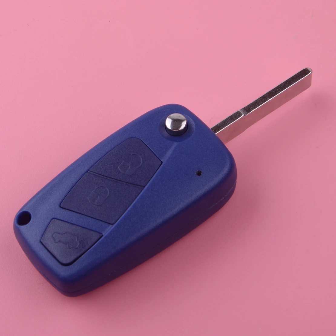 

DWCX 3 Buttons Flip Folding Remote Uncut Blade Key Shell Case Cover Fob Battery Base fit for Fiat Grande Panda Punto