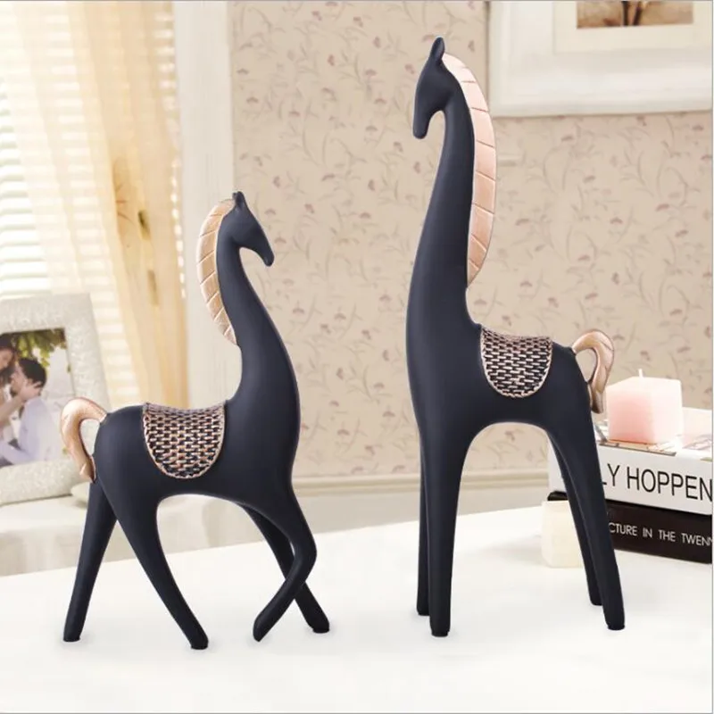 Us 46 92 31 Off 2pcs Lot Clical Modern Style Resin Horse Statues Home Decor Figurines Black Color Horses Figures As House Ornament In Us 46 92 31 Off 2pcs Lot Clical Modern Style Resin Horse Statues Home Decor Figurines Black Color Horses Figures As House Ornament In