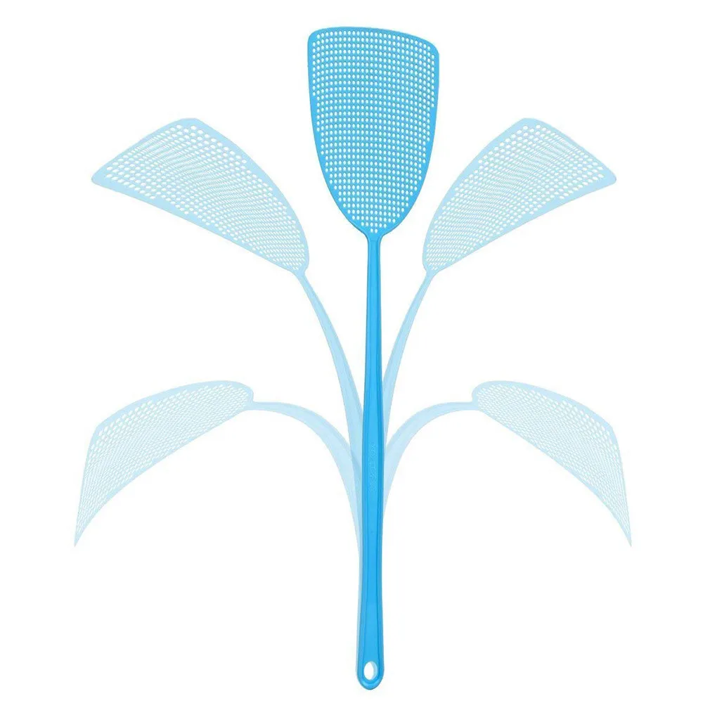 Uncharged мухобойка защита от насекомых 1 шт. руководство пластик материал цвет случайный 17,5 'Прочный длинная ручка fly-proof инструмент