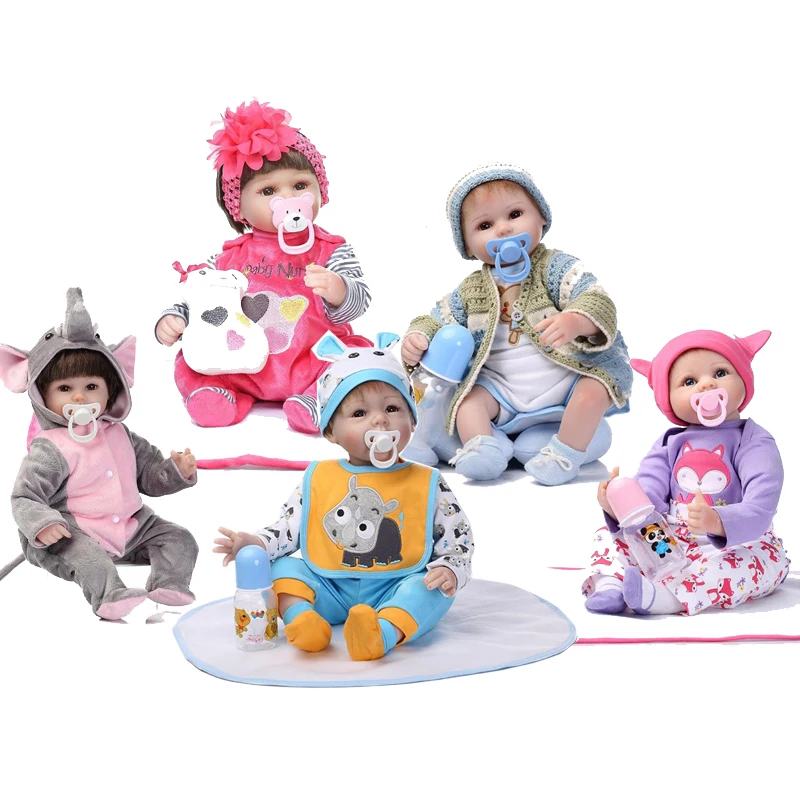 

Soft Silicone Lifelike Reborn Baby Doll Toy with Clothes Cute Simulated Infants Kids Appease Accompany Doll Toy