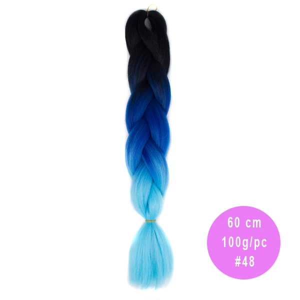 TOMO радужные огромные косички синтетические плетеные волосы 24 дюйма 60 см вязанные крючком волосы для наращивания Xpression крючком косички 100 г/упак - Цвет: #18