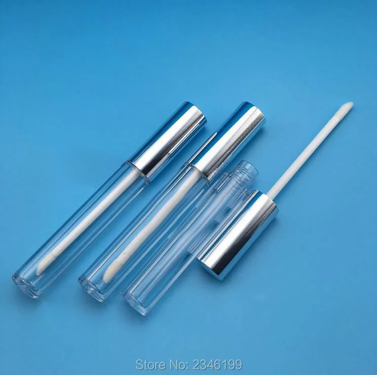 4ML50pcs/lot Empty DIY Clear Lip Gloss Tube with Silver Cap,Top Quality