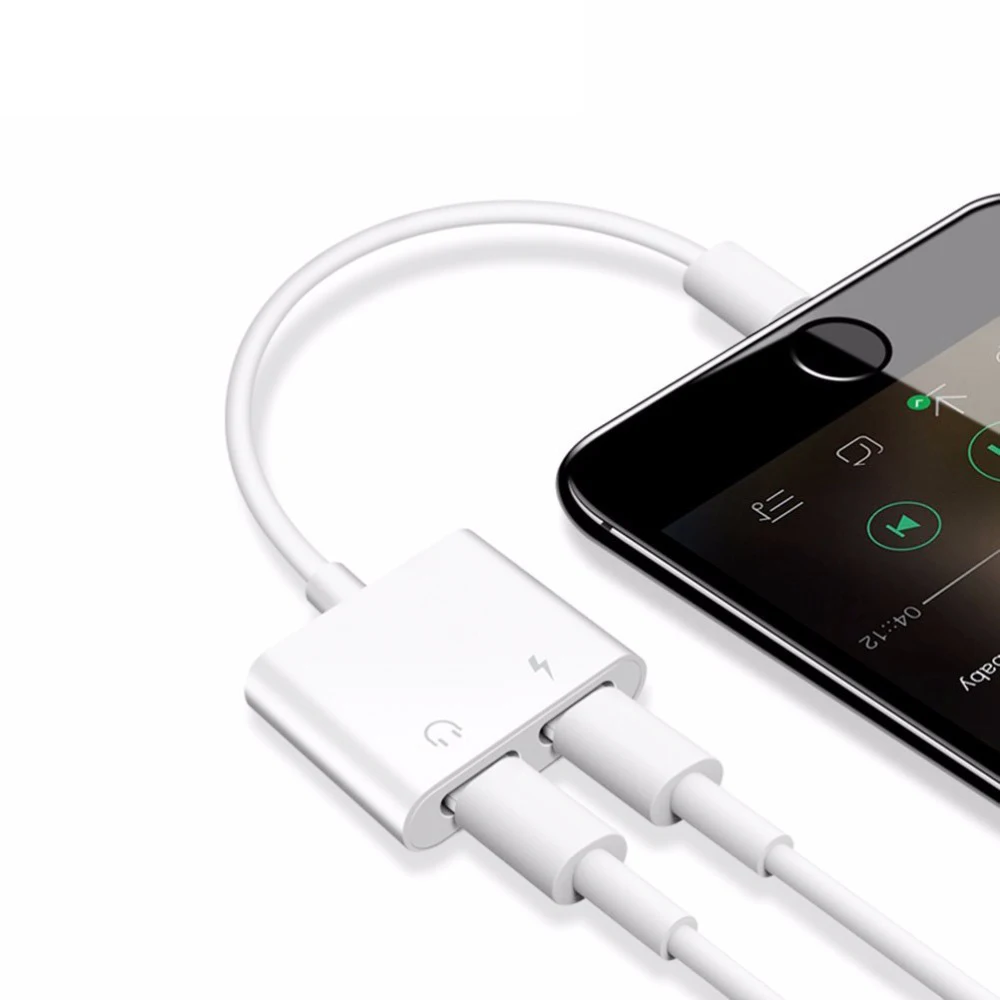2 in 1 Double Audio Charging Adapter For iPhone XS 8 8 Plus 7 6 6S Headphone Jack Charger Cable Connector For Headphone Adapter 2 in 1 Double Audio Charging Adapter For iPhone XS 8 8 Plus 7 6 6S Headphone Jack Charger Cable Connector For Headphone Adapter