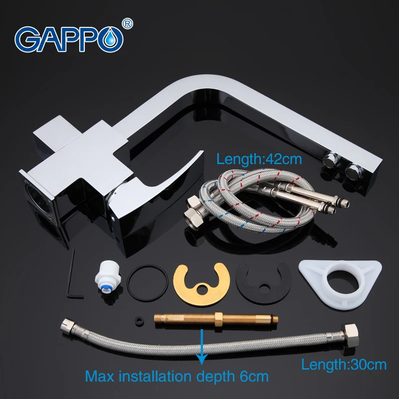  GAPPO Kitchen Faucet with filtered water kitchen sink faucet brass water mixer crane torneira cozin - 32852916744