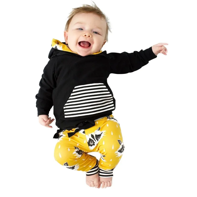 Newborn Cute Baby Boy Clothes Set 2 PCS Spring Baby Clothes Set Cotton