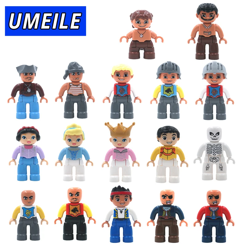 UMEILE 1Pcs Original Pirate Princess Family Big Building Blocks Brick font b Figure b font DIY