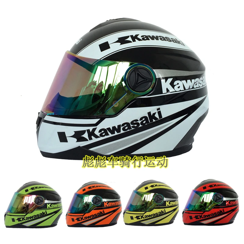 La Kawasaki casco de karting cascos integrales de múltiples colores y el tamaño de la motocicleta motocross Knight equipo|full face helmet|face helmetthe helmet - AliExpress