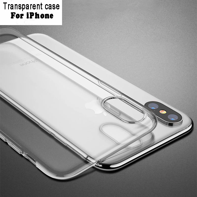 

High Quality Clear Silicon Soft TPU Case For 7 7Plus 8 8Plus X XS MAX XR Transparent Phone Case For iPhone 5 5s SE 6 6s 6sPlus