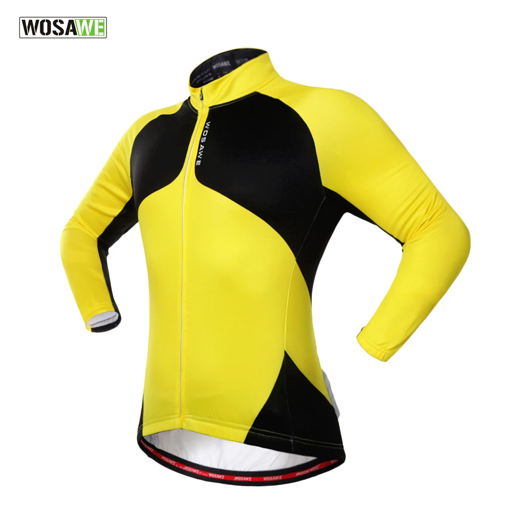 

WOSAWE Thermal Cycling Jacket Winter Warm Up Blue Bicycle Jacket Windproof Soft Shell Running Fitness MTB Bike Jersey
