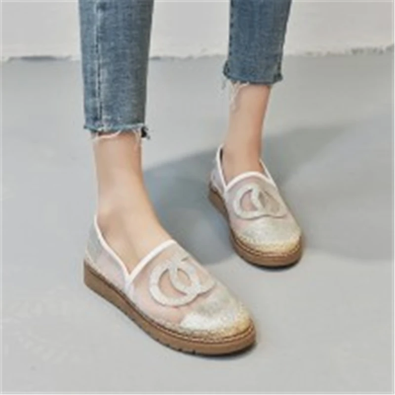 Buty damskie/2019 г. Весенняя дышащая женская обувь на плоской подошве из сетчатого
