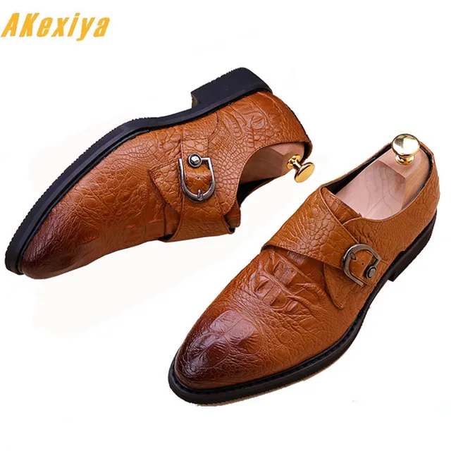 New Luxury British Designer Men crocodile grain Oxfords shoes Mlae ...