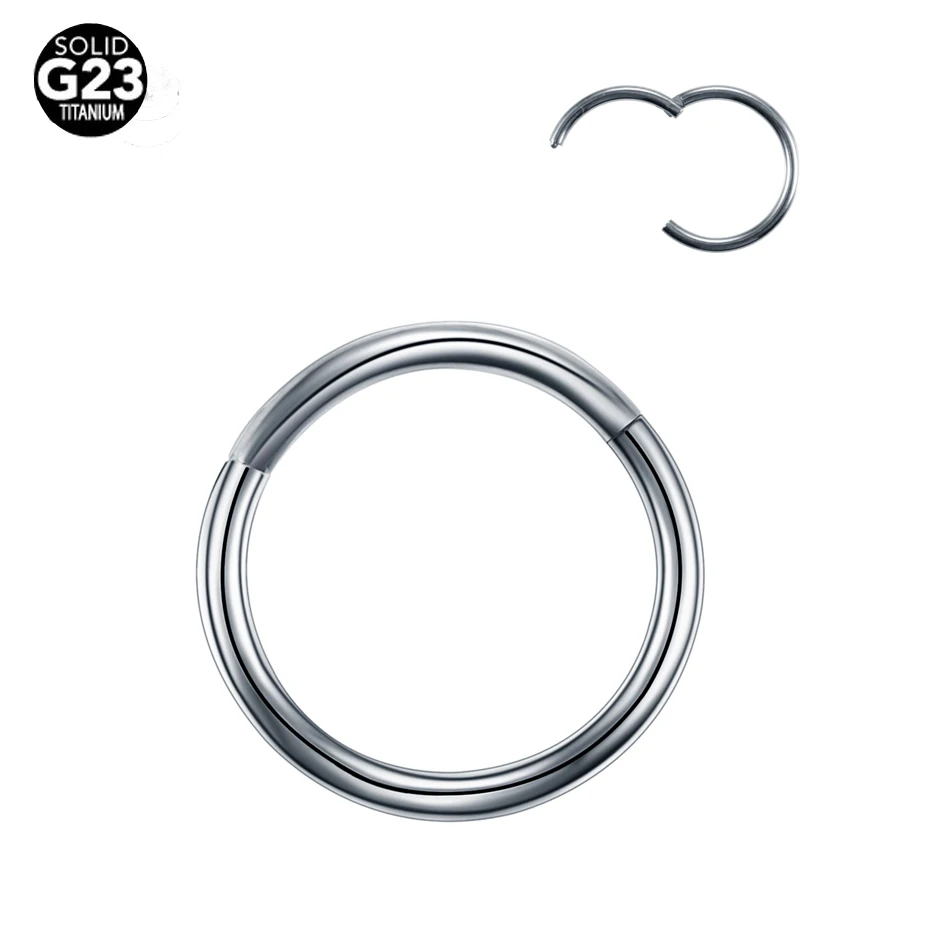 

1PC G23 Titanium Segment Hinged Rings Nose Piercings Labret Lip Nose Earrings Helix Conch Daith Piercings Body Pircing Jewelry