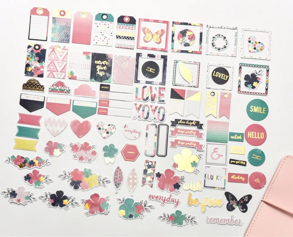 

65pc Travel Cardstock Die Cuts for Scrapbooking Happy Planner/Card Making/Journaling Project