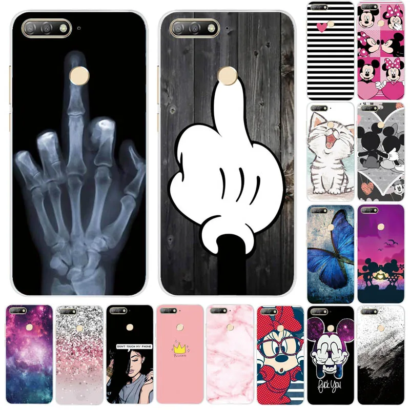 

Silicone Cover For Huawei Honor 7A pro Case 5.7' Y6 Prime 2018 Cute Cases for Huawei Honor 7 A Honor7A pro 7Apro Y 6 2018 Fundas