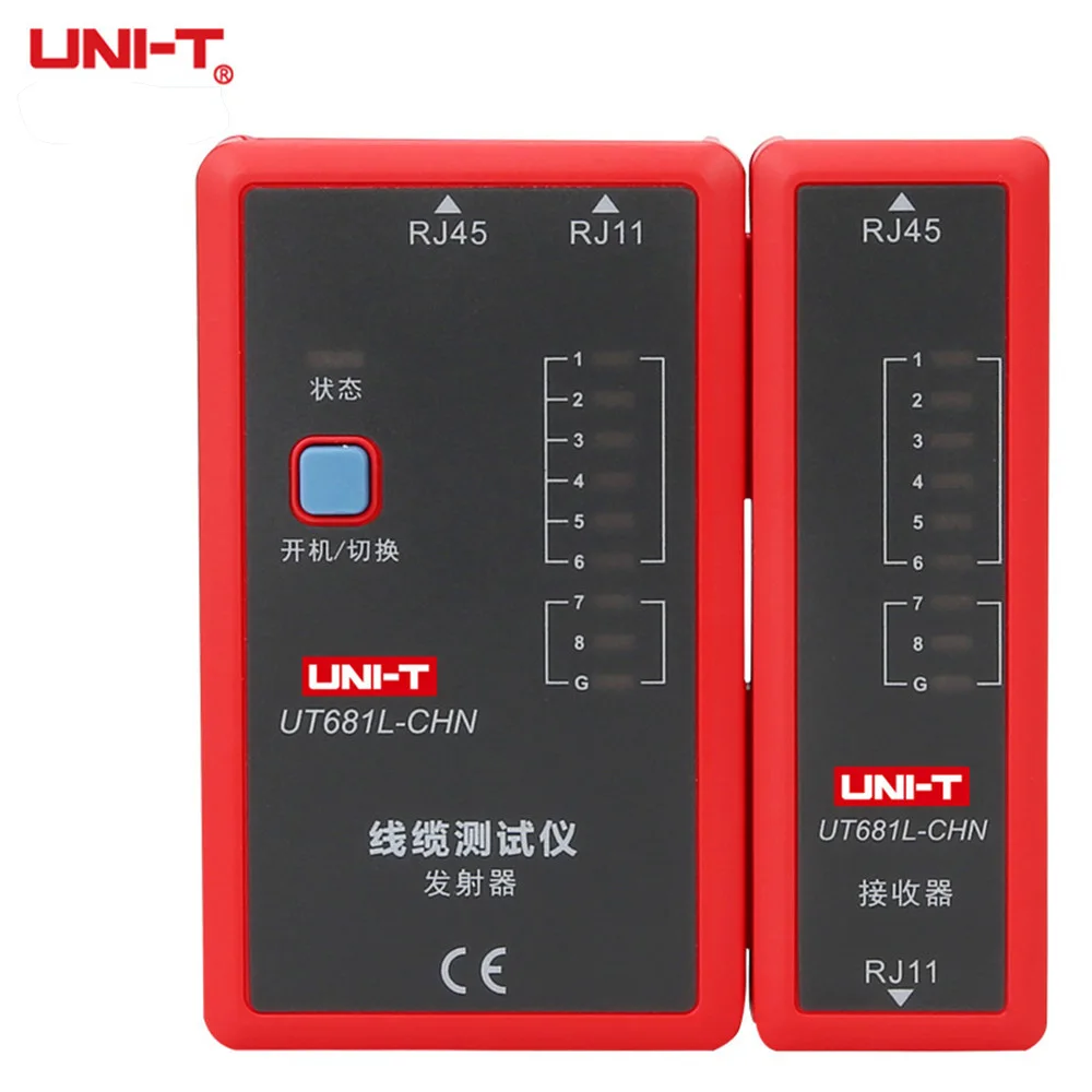 

Professional UNI-T UT681L Cable Tester Network Cable Telephone Line Dual-Use tester LED