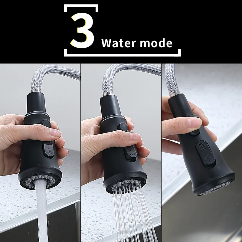  Fapully Matte Black Smart Touch Control Kitchen Faucet Pull Down Sink Tap Touch Induction Faucet Se - 33042774016