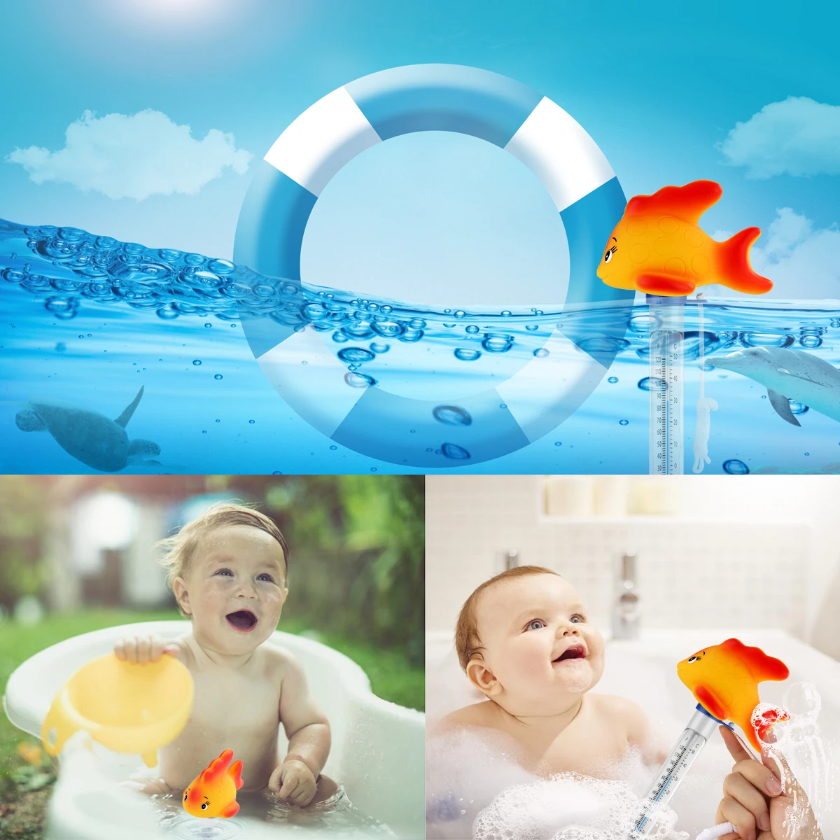 2019 Muti-fuction Детский/Взрослый Цифровой термометр милый плавающий термометр с животными для всех наружных и внутренних бассейнов спа