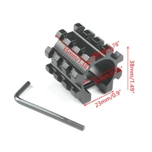 25,4 мм крепление для фонарика Тактический винтовочный пистолет лазерный прицел кольцо Вивер Пикатинни Регулируемый Ствол фонарь зажим Крепление