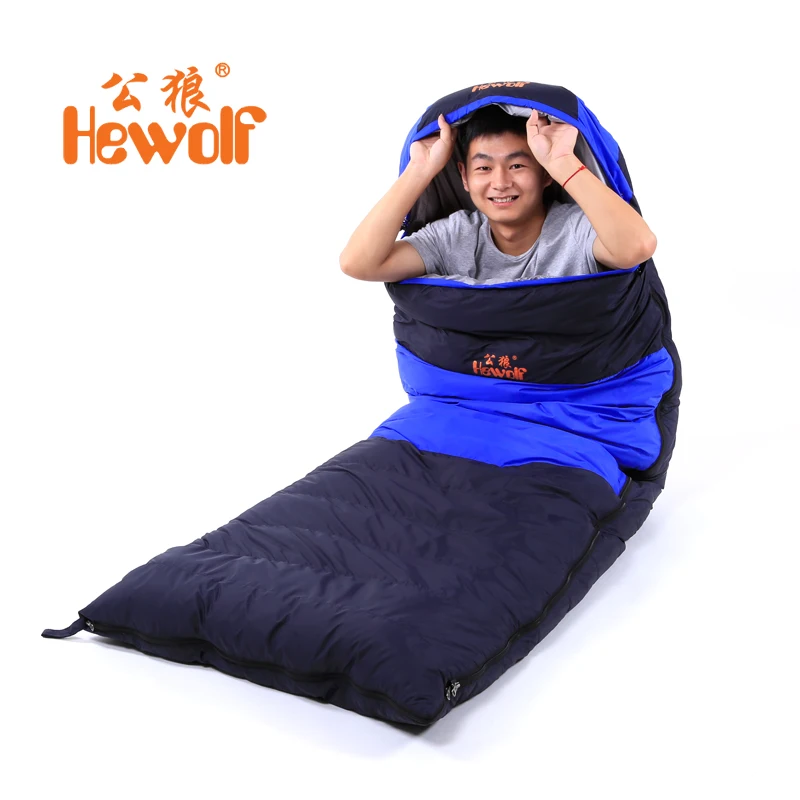 

Hewolf Brand Envelope Winter Adult Down Sleeping Bag Warmer Thickening Mountaineering Camping Lunch Outdoors Sleeping Bag