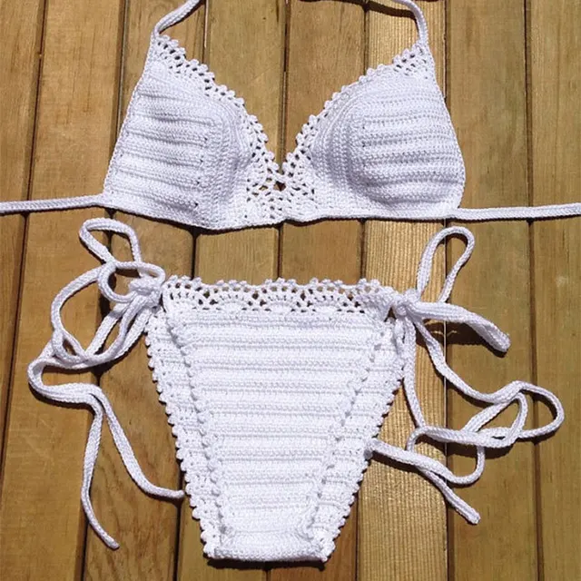 Koop 2017 top sexy haak bikini set 100 katoen strand