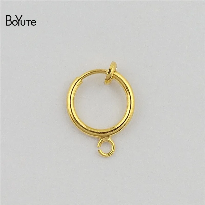 BoYuTe 10Pcs 11MM 13MM No Pierced Ear Clip Hoops Ear Cuff Earrings Diy Hand Made Jewelry Accessories (6)