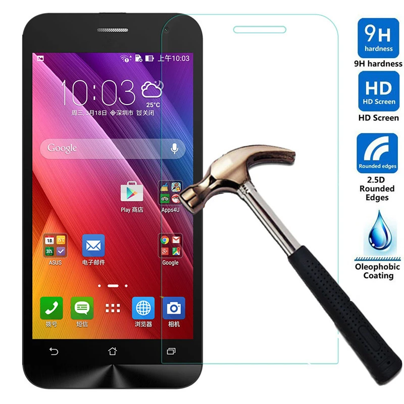 Закаленное стекло 9H Защитная пленка для Asus Zenfone 2 ZE500CL ZE550ML Laser ZE500KL ZE550KL 4 A400CG 5 6 Selfie