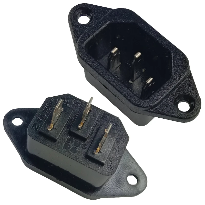 

IEC 320 C14 Plug Panel Power Inlet Sockets Connectors AC 250V 10A IEC320 C14 Inlet Power Plug Socket with Fixed seat