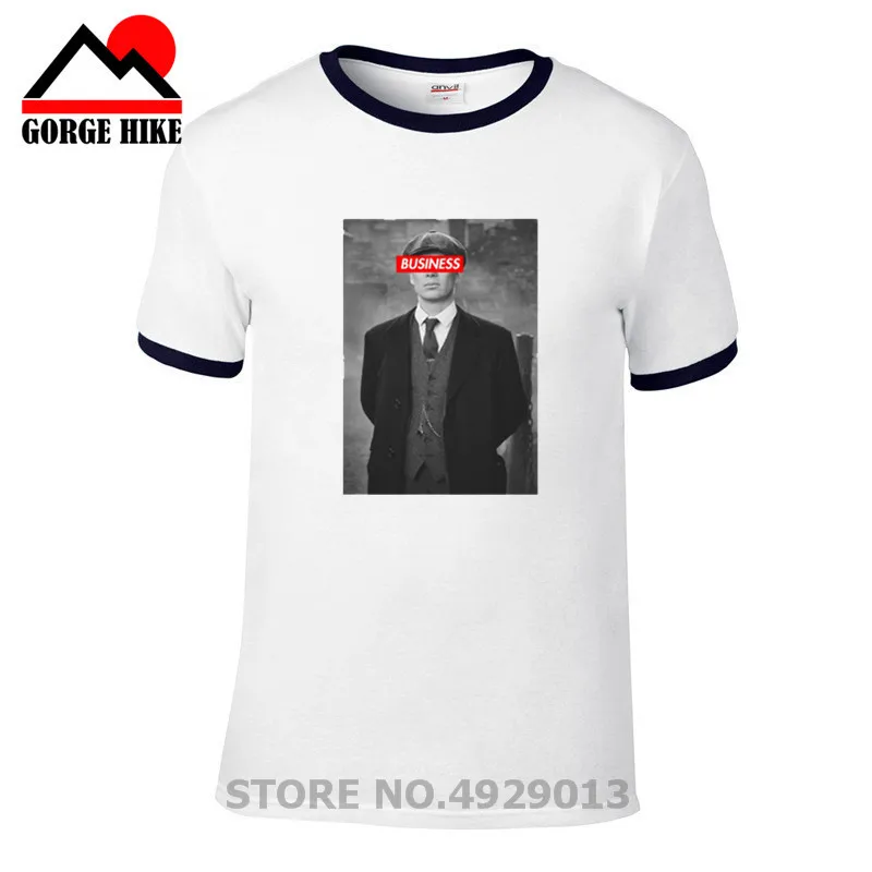 Популярные футболки с надписью Peaky blinders Tommy Shelby мужские короткими рукавами и