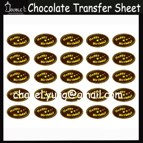 50 PCS с днем рождения переводной лист для шоколада туфли лодочки белыми кружевными