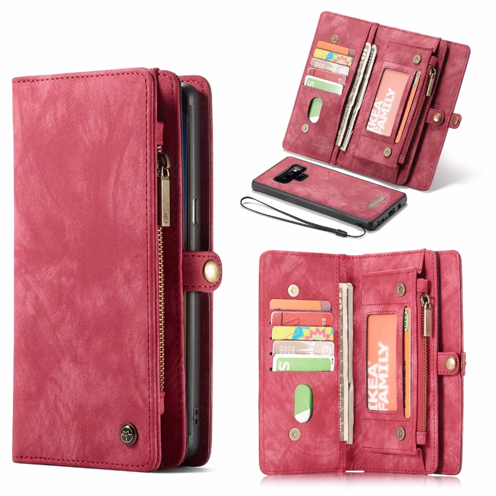 CaseMe кожаный флип чехол для Samsung Note 8 9 10 S8 S9 S10 Plus S20 A30 A40 A50 A70 A51 многофункциональные