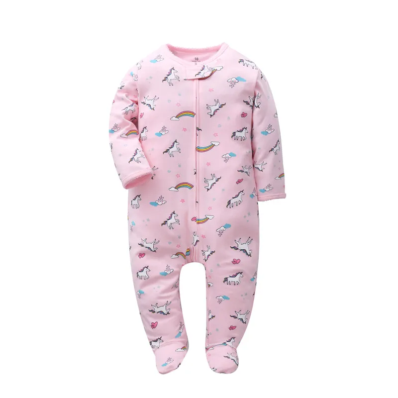 Очень мягкая одежда для маленьких девочек хлопковый цельный комбинезон, комбинезоны для новорожденных, хороший и недорогой костюм для новорожденных - Цвет: fDJS