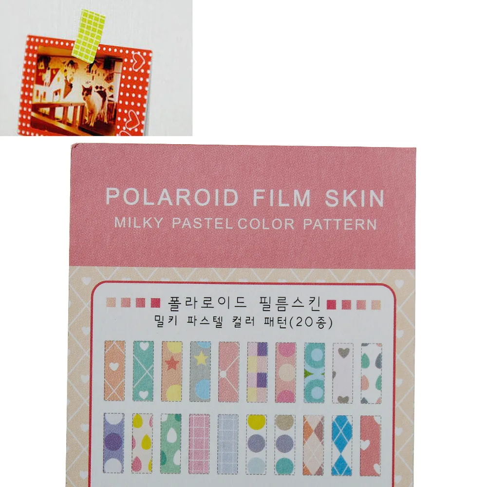DoreenBeads Пасхальный бумага многоцветный DIY Polaroid кожи деко маскирующие наклейки в случайном порядке смешанный принт скрапбук ремесло 9x6 см, 2 комплекта