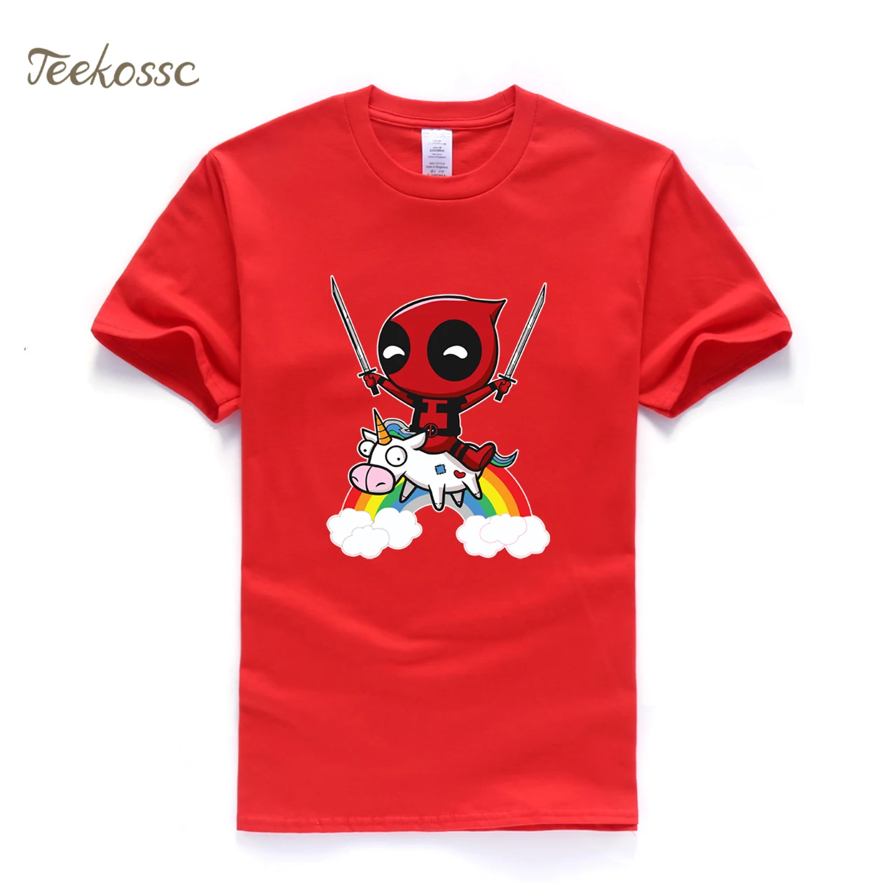 Дэдпул, Мужская футболка, забавная футболка, новинка, брендовые летние топы, мужские футболки, хлопок, Dead Pool, футболка, Camiseta Homme - Цвет: red