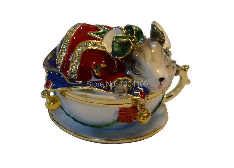 Винтажная декоративная коробка Милая мышь животное Ювелирное Украшение Коробка кольцо коробка ювелирный чехол Подарочная коробка подарок на день рождения Рождество Декор животных