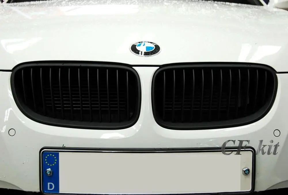 CF комплект наивысшего качества матовые передние почек Гонки Грили автомобильные аксессуары для решетки для BMW 3 серии E92 LCI Стайлинг автомобильной решетки