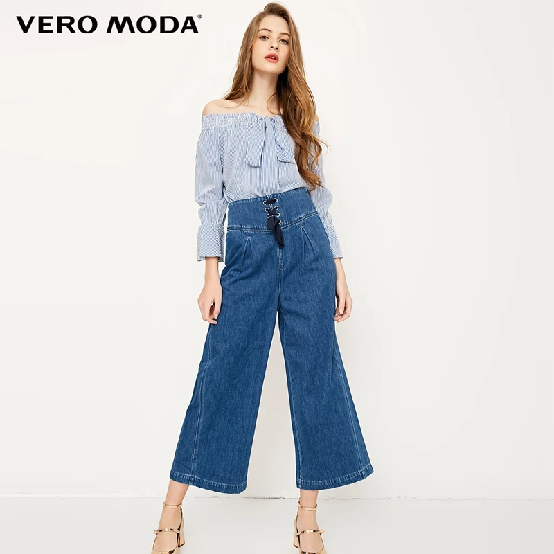 Vero Moda/Новые укороченные свободные джинсы с завышенной талией | 318149541