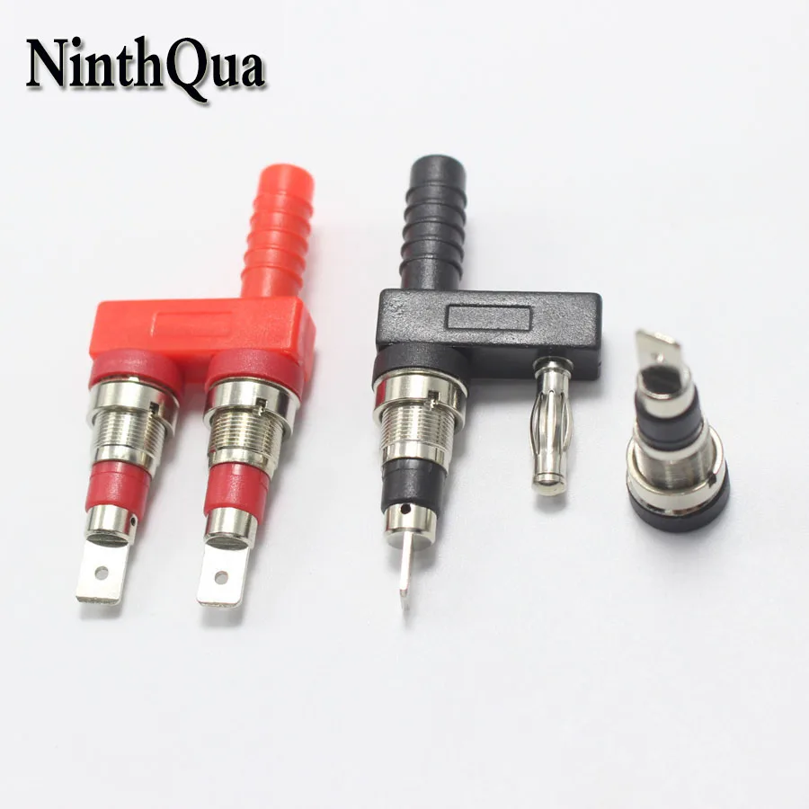 4mm Banana Shrouded Test Socket Black Connector Insulated Panel Mount