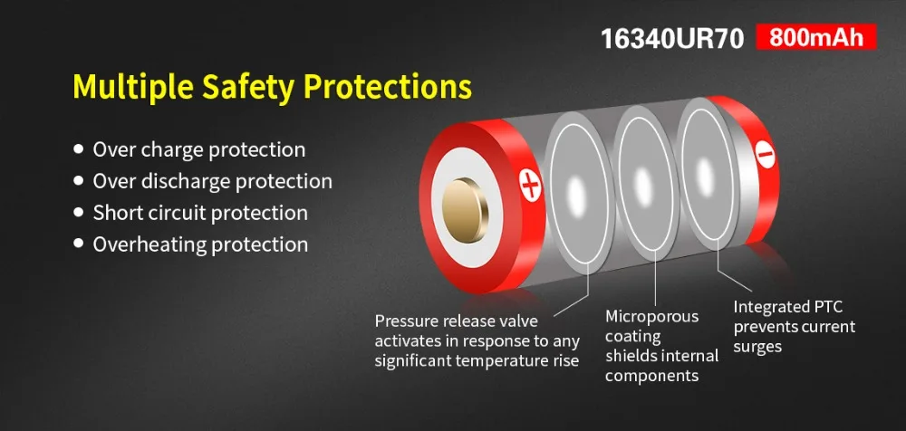 2 шт KLARUS 16340UR70 700mAh 3,6 V микро-USB зарядка фонарик батарея 16340 перезаряжаемая батарея литий-ионная батарея