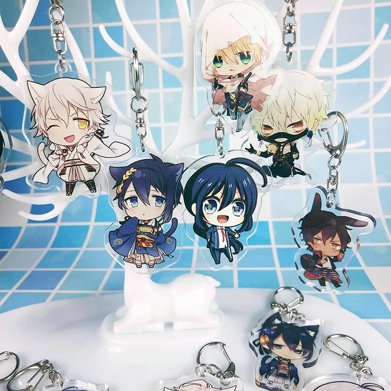 

Touken Ranbu Online Anime Keychain Game Mikatsuki Nakigitsune Foxballl Keyring Keychain llaveros gifts