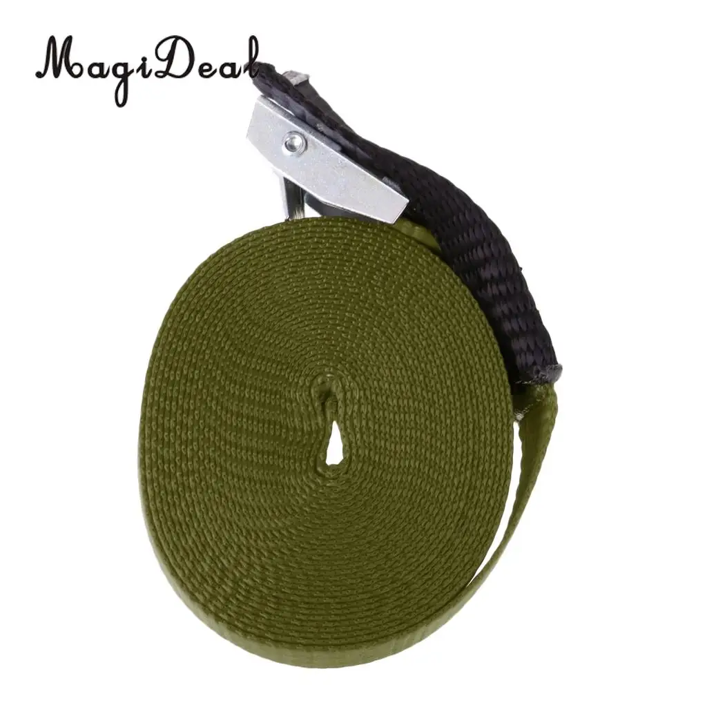 MagiDeal SUP 300cm 25mm Kayak Canoe Tie Down Strap Pack Lash Belt Metal Buckle for Dinghy Surfing Rafting Surfboard Accessory